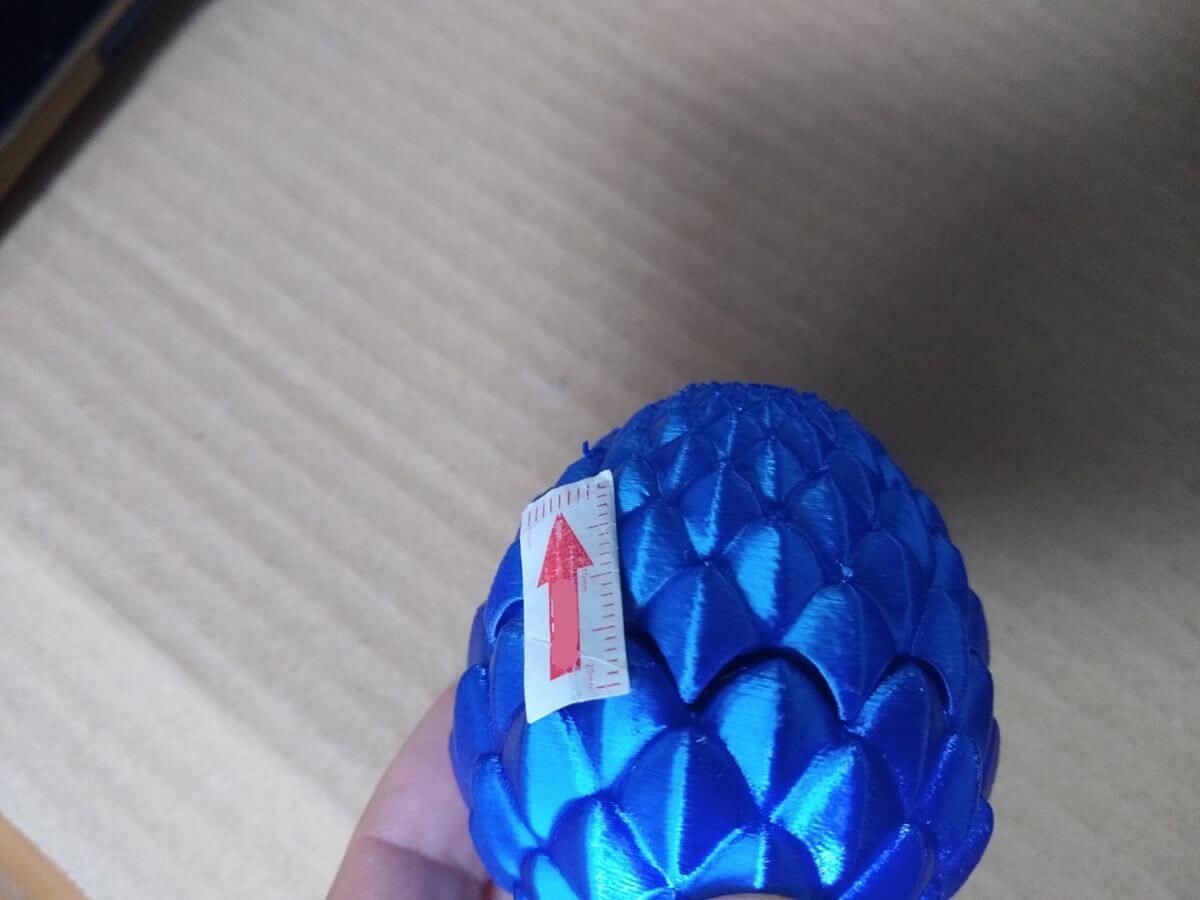 Final surface quality assessment of 3D printed dragon egg