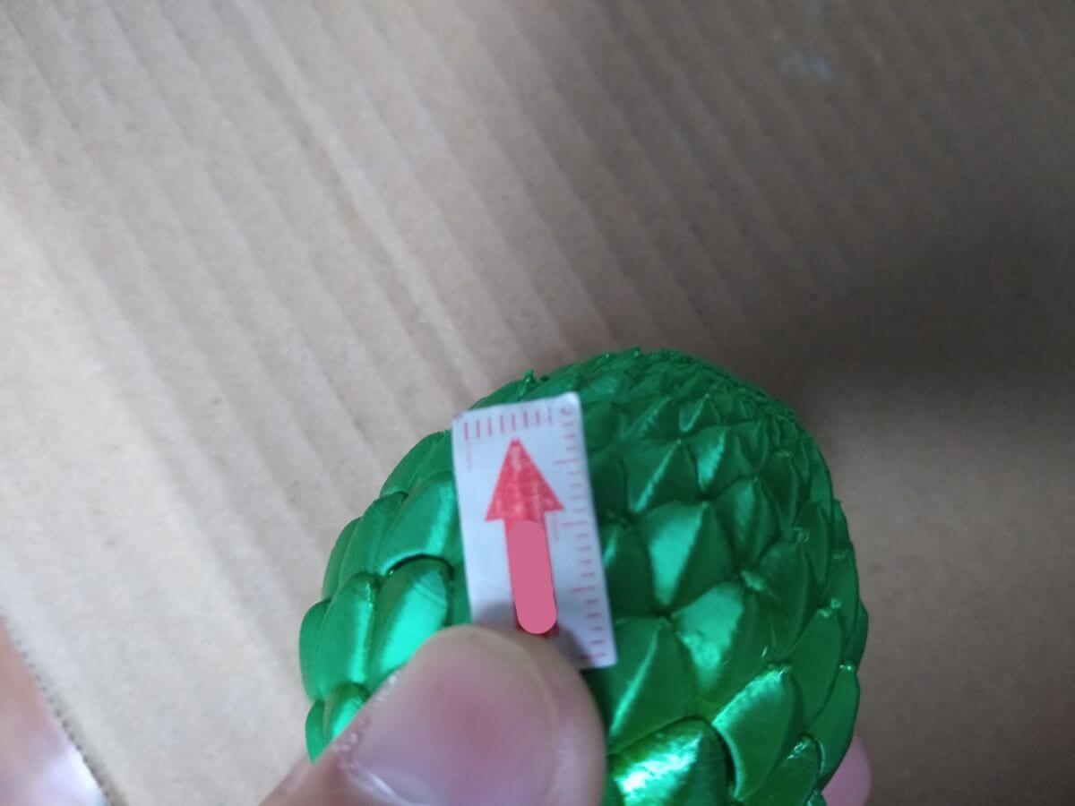 Defect marking on 3D printed dragon egg for rework