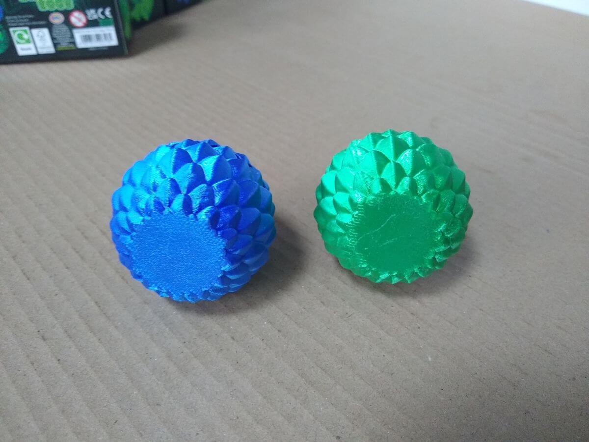 Unfinished support attachment point on 3D printed dragon egg