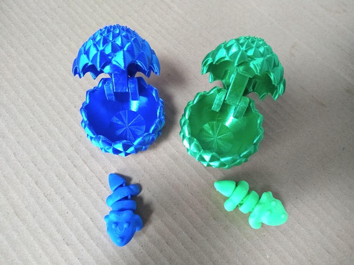 Detailed view of unfinished surface on 3D printed dragon egg