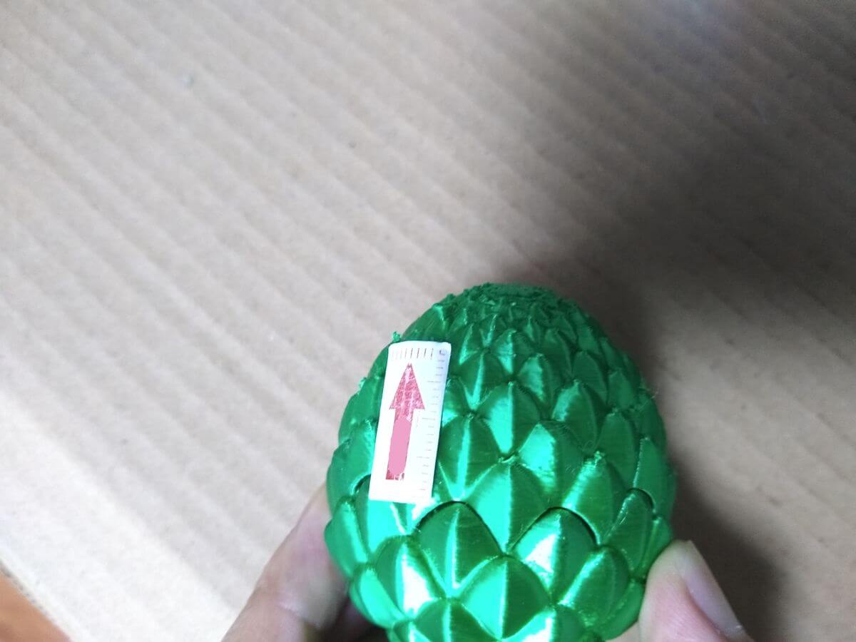 Post-processing quality inspection of 3D printed dragon egg