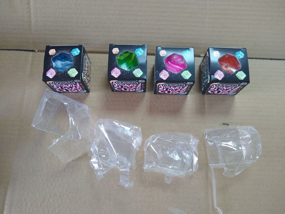 Shrink film removed for verification - color box wrinkle remains permanent without film