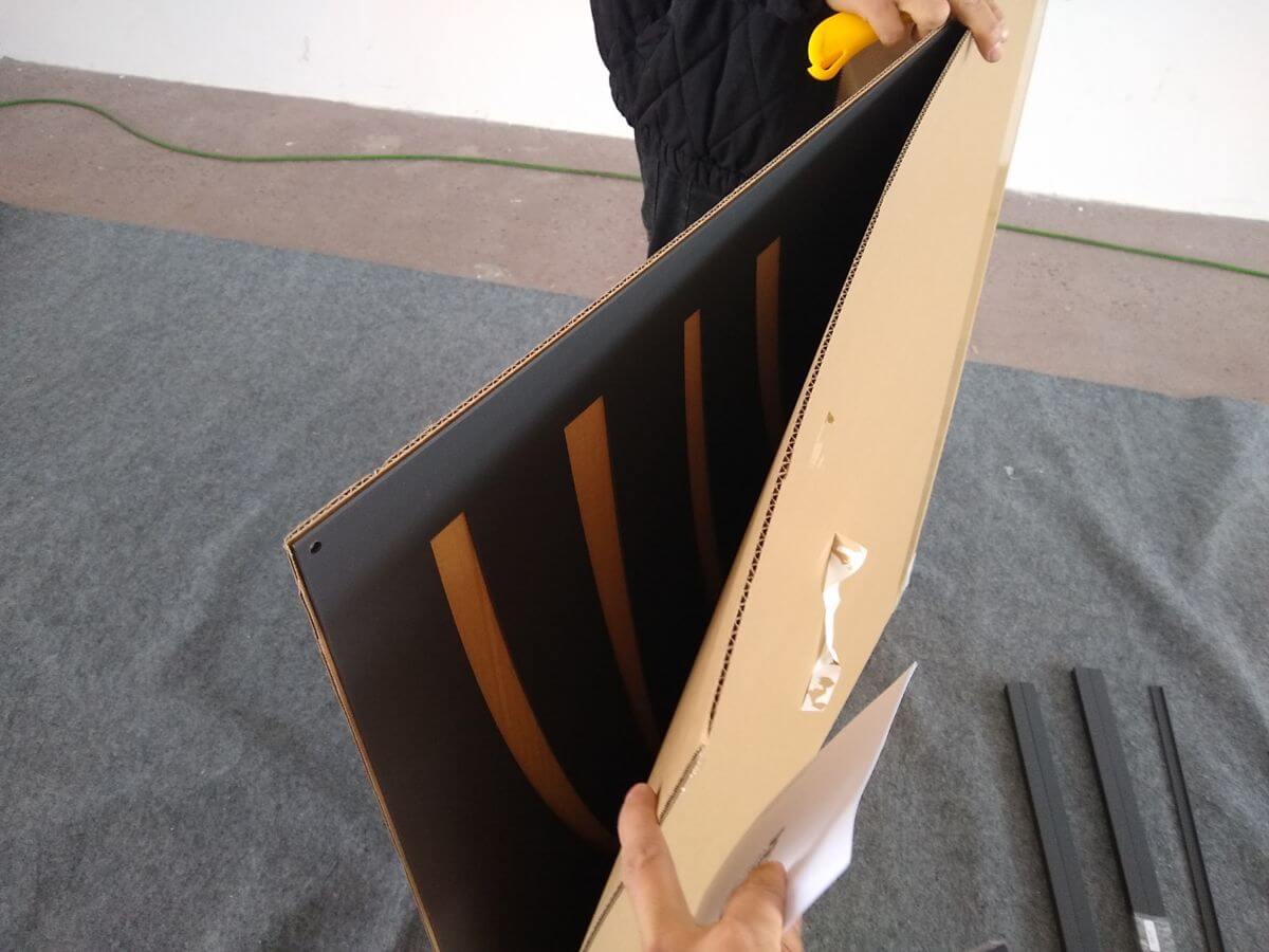 Excess space visible - product can shift inside carton