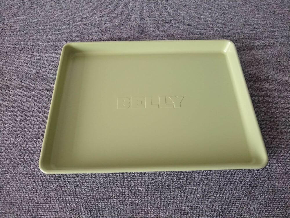 Oven tray painted surface — second overall inspection view
