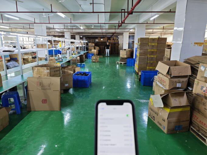 Electronics inspection in China: app pairing test on wireless product