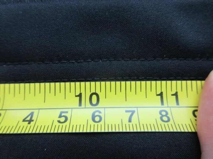 Apparel inspection in China: stitch per inch density count on a garment seam