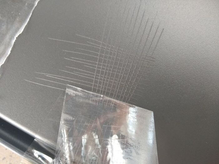 Building materials inspection in China: 3M tape lift screening on coated surface