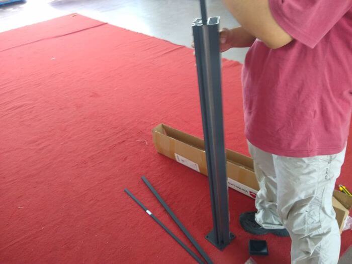 Building materials inspection in China: fence post assembly check