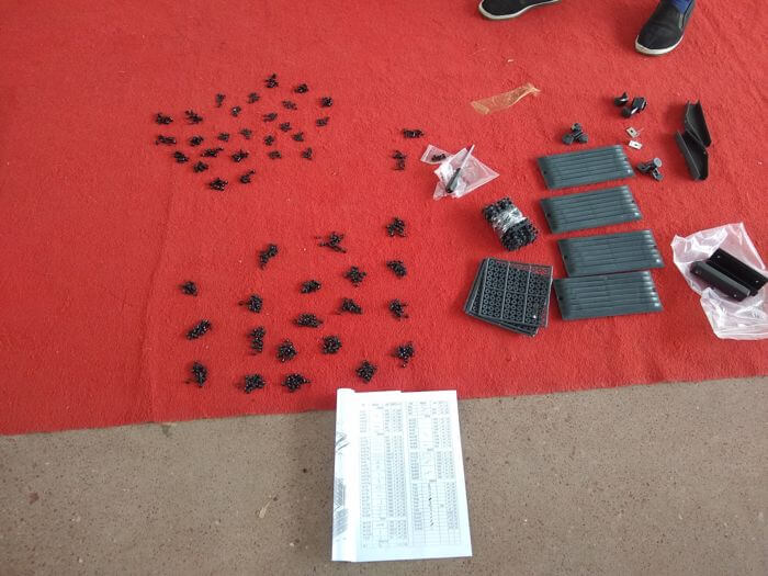 Furniture inspection in China: hardware completeness check for KD furniture cartons
