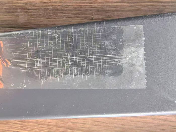 Garden & outdoor inspection in China: coating peeling after tape adhesion check