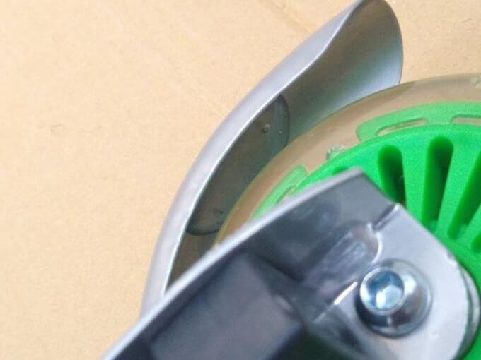 Toy inspection in China: brake construction check on a ride-on toy