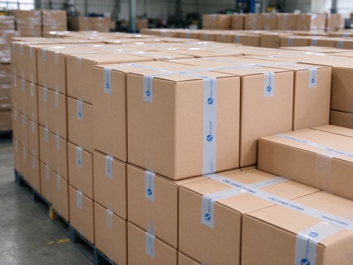 Tamper-evident inspection tape applied to every approved carton after full inspection