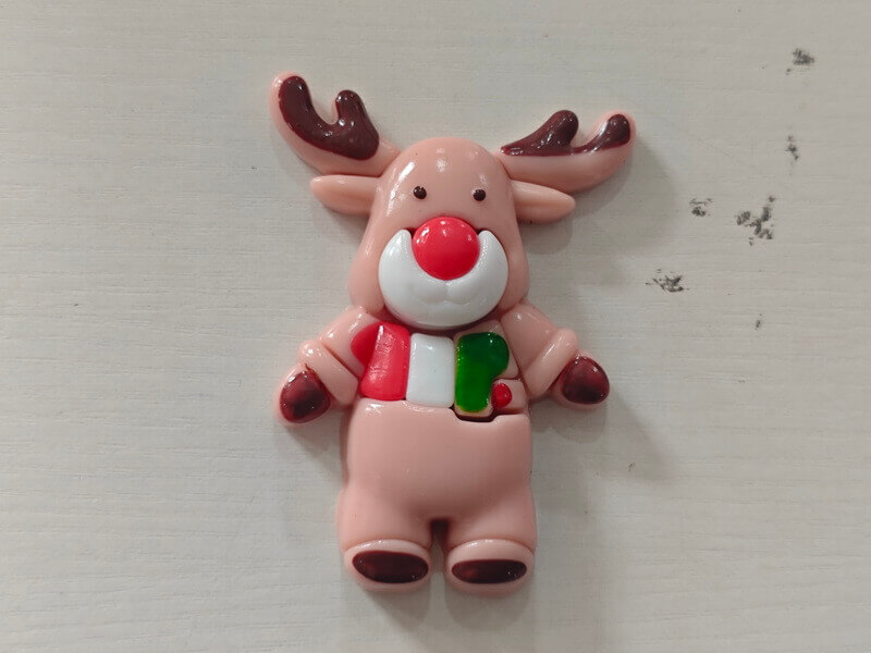 Initial Production Check: TPR squishy toy with printed pattern on deer